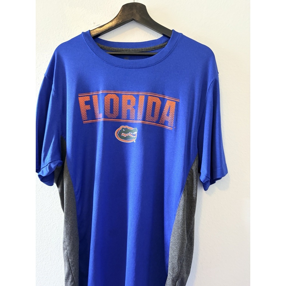 Columbia Florida Gators Athletic Shirt Blue Orange Mens Full Zip Activewear XXL